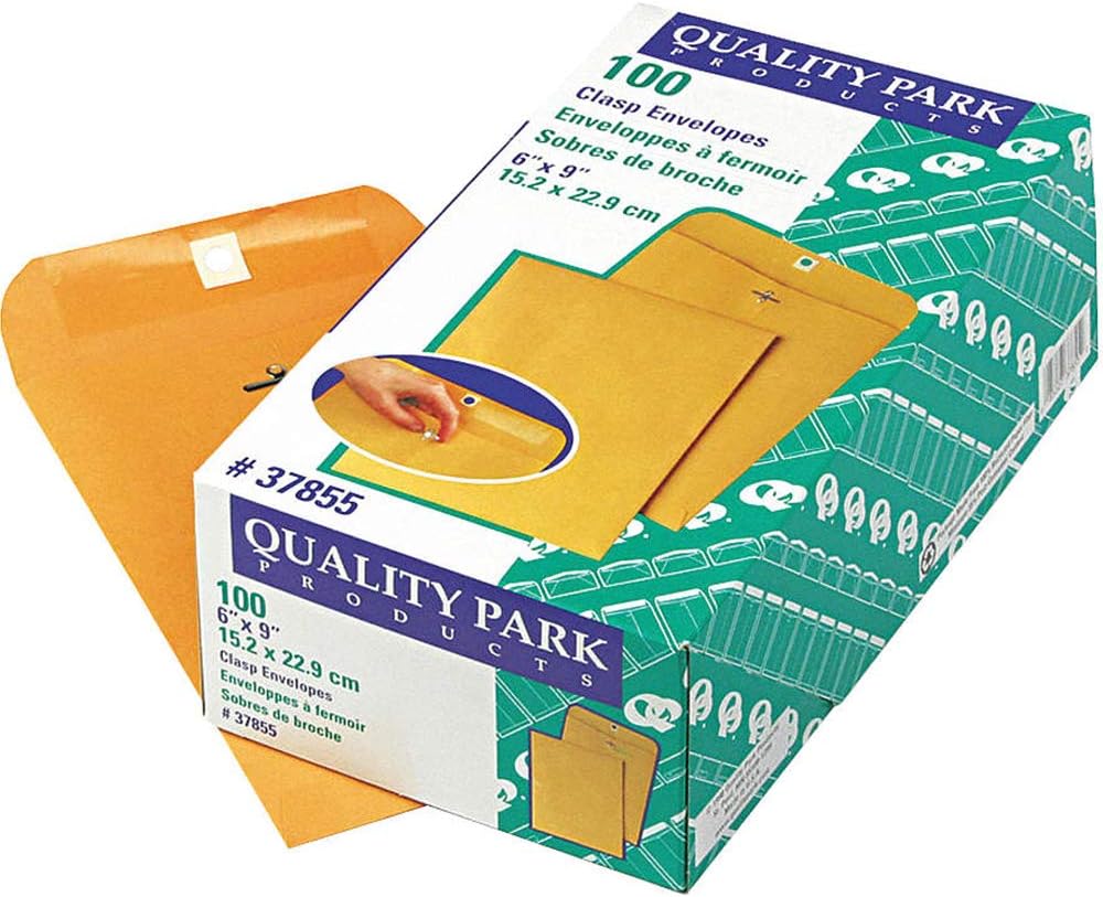 Clasp Envelope, #55, 6 x 9, 28lb, Brown Kraft, 100/Box