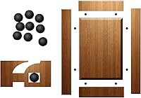 Vista 7 de Rok Separadores de puerta de gabinete de panel elevado para ranura de 1/4 pulgadas (0.250 in), estabilizadores de bolas de goma para puerta