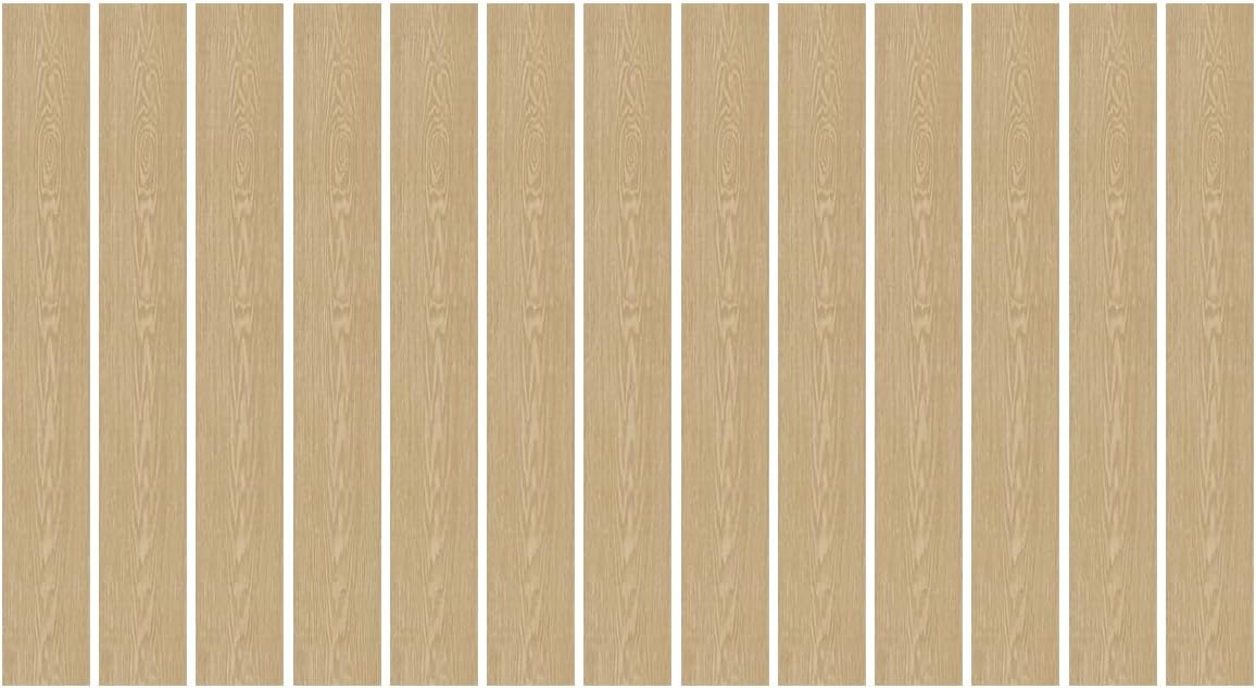 6pcs Wood Grain Floor Stickers, Self Adhesive Waterproof Removable Non-Slip Stair Sticker for Bathroom Kitchen Living Room Bedroom DIY Home Decor, 39.37" X 7.08"(Black Walnut)