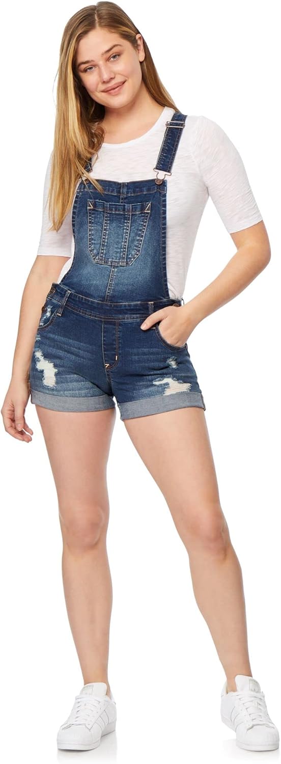 WallFlower Women's Shortalls Juniors (Standard and Plus)