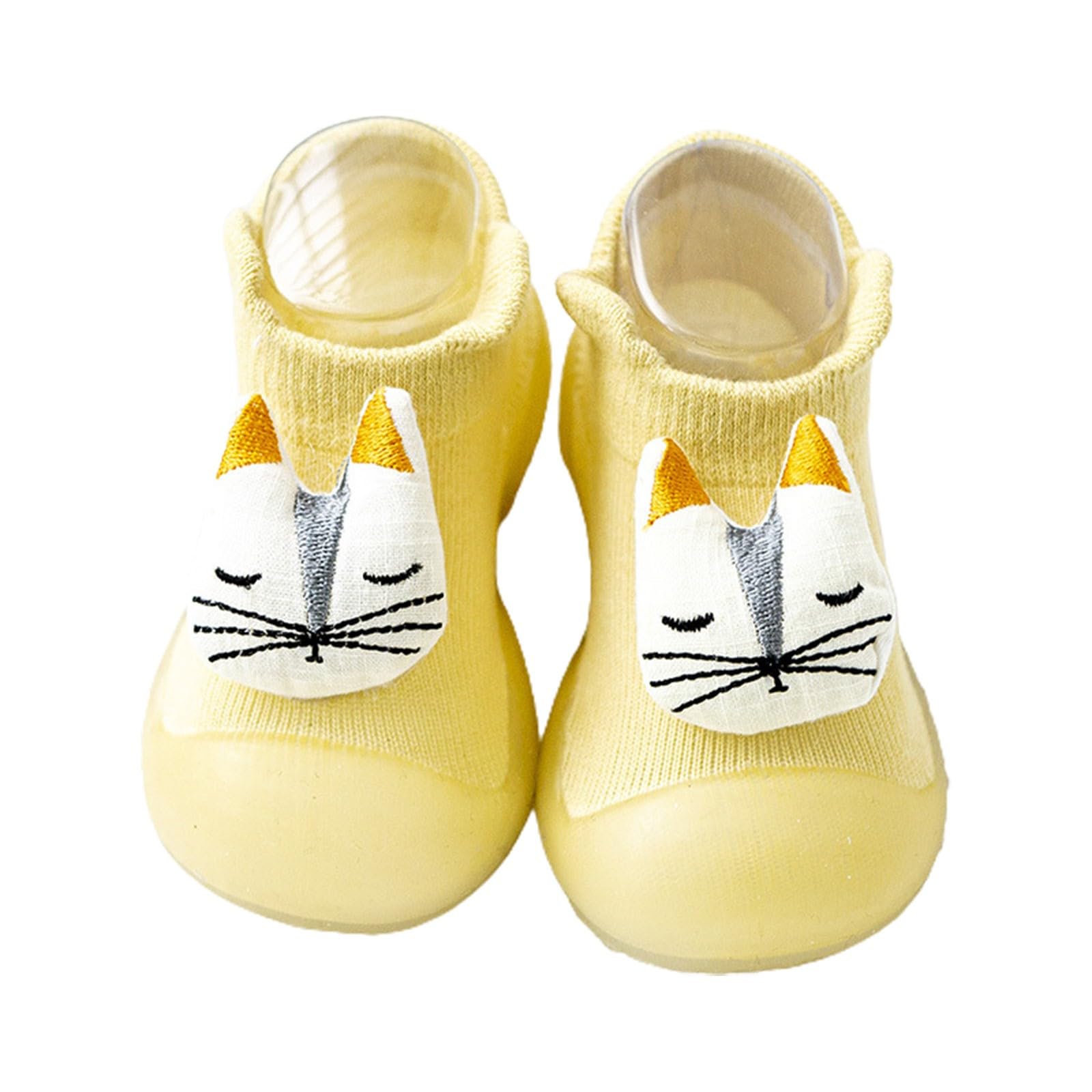 Toddler Girl Boy Shoes Sock Animal DecorationFor 0 to 4 Years School Shoes for Toddler Girls (Yellow, 6 Infant)