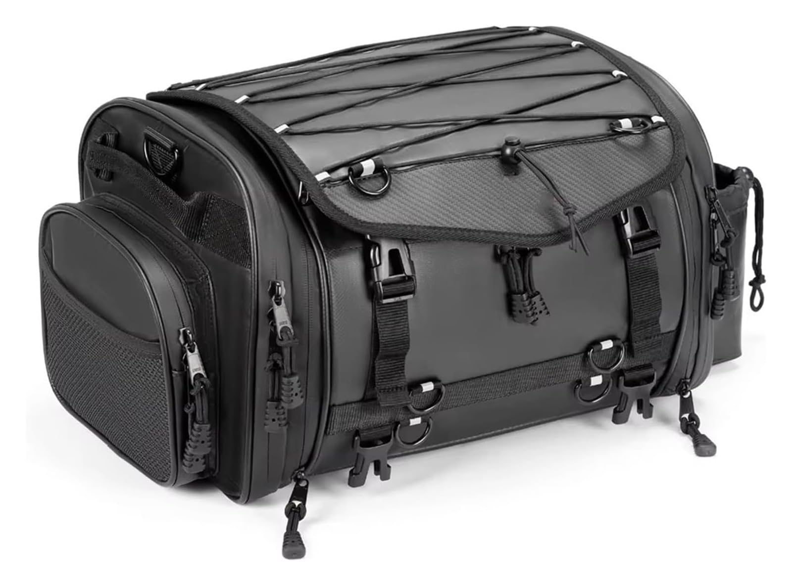 Moto Paraurti Borsa Moto Sella Coda Espandibile Grande capacità Viaggio Bagagli Universale PVC Impermeabile Borsa