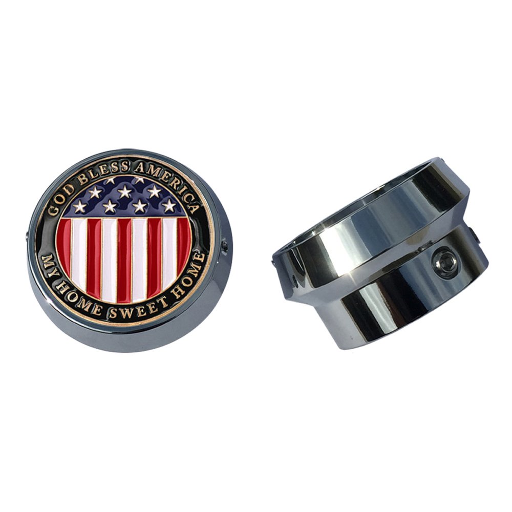 MotorDog69 American Flag Harley Front Axle Coin Mount, Guards