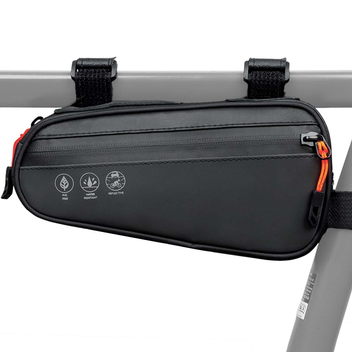 Danuosie Bike Triangle Frame Bag, Bicycle Storage Pouch with 2 Side Pockets, 3-in-1 Waterproof Top Tube Bag for Phone, Cycling Tool Accessories Pack for MTB Mountain Road Bikes