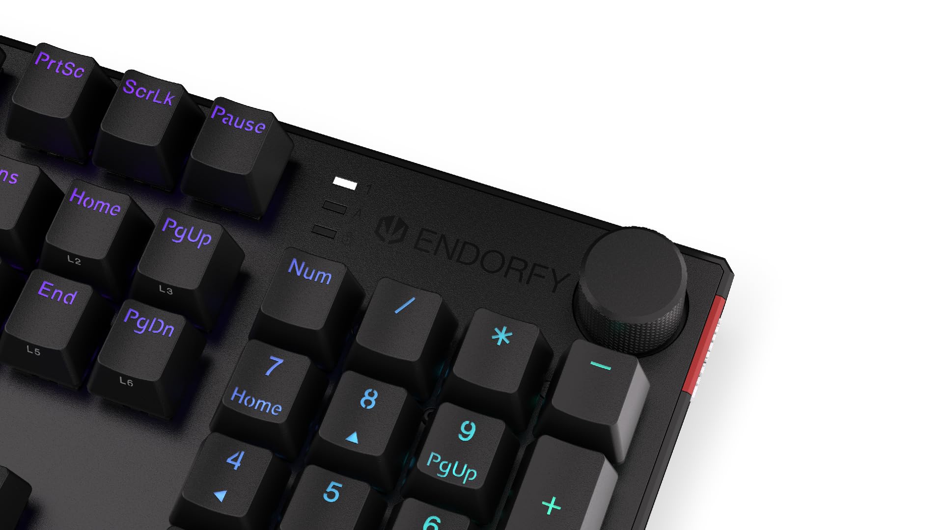 ENDORFY Thock NO Red, switch Kailh Red, tastiera meccanica full size, layout Nordic, keycaps in PBT, manopola del volume, EY5B010