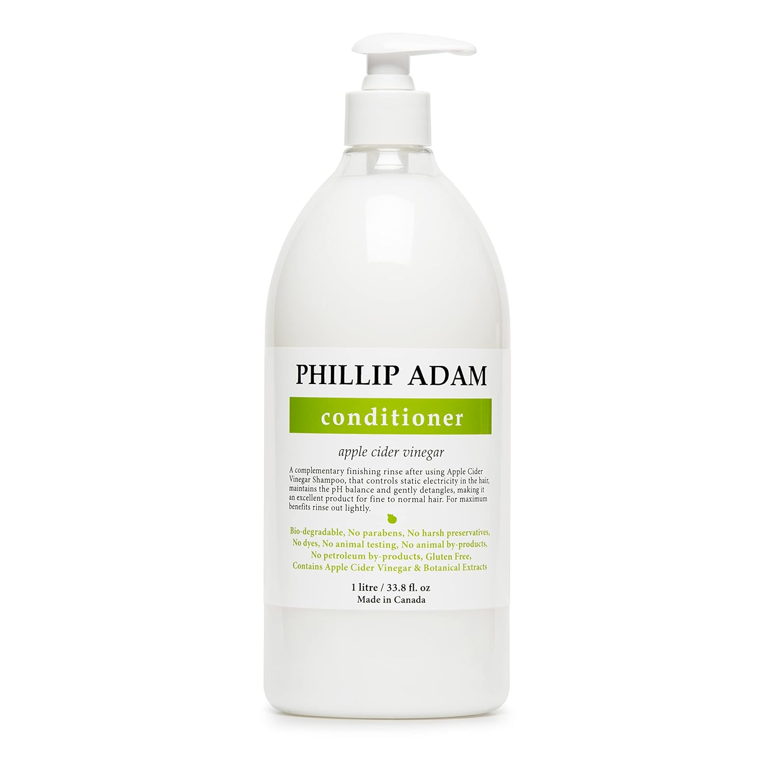 Phillip Adam Apple Cider Vinegar Conditioner for pH Balanced & Healthy Hair with Enhanced Shine - Paraben Free - For All Hair Types - 33.8 Ounce