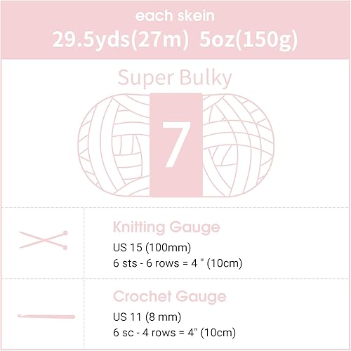 Vista 34 de HOMBYS Hilo de felpilla grueso verde salvia para tejer a mano, esponjoso, suave, jumbo, hilo súper voluminoso para manta gruesa, hilo para tejer