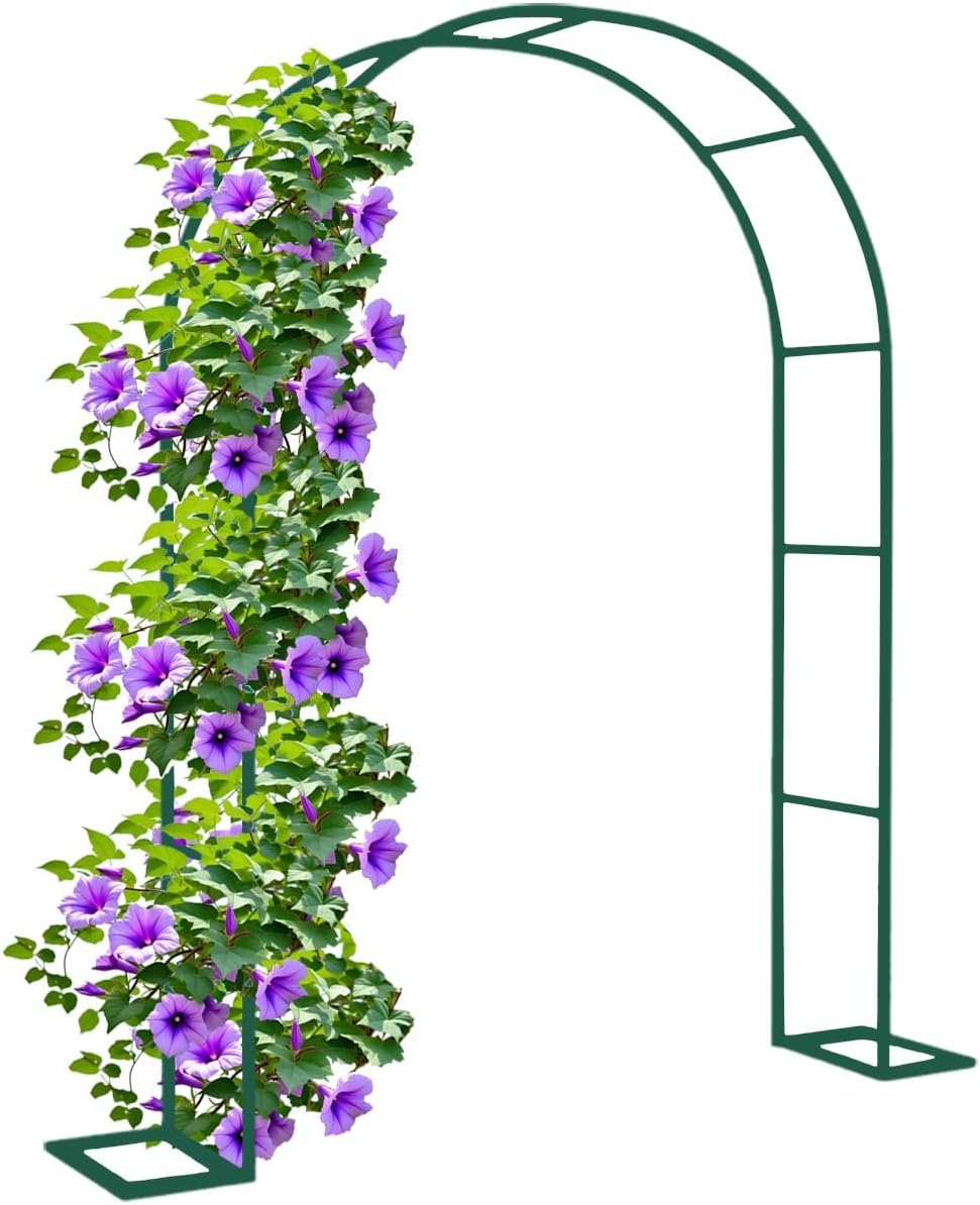 Metal Pergola Arch for Climbing Plants, Freestanding Garden Arbor Trellis, Wedding Ceremony Decoration, Party Archway for Courtyard & Garage, Available in Black, White,
