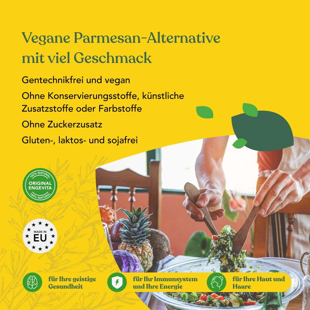 Engevita Hefeflocken 1kg Bon Vegan Nutritional Yeast Flakes Nährhefe Vitamin D B-Komplex Zink Glutenfrei