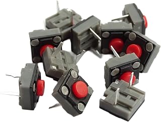 10pcs Mute Button Microswitches for Gaming or Office 6x6x4.3mm for Smooth and Quiet Clicking Microswitch Mute Clicking Switches