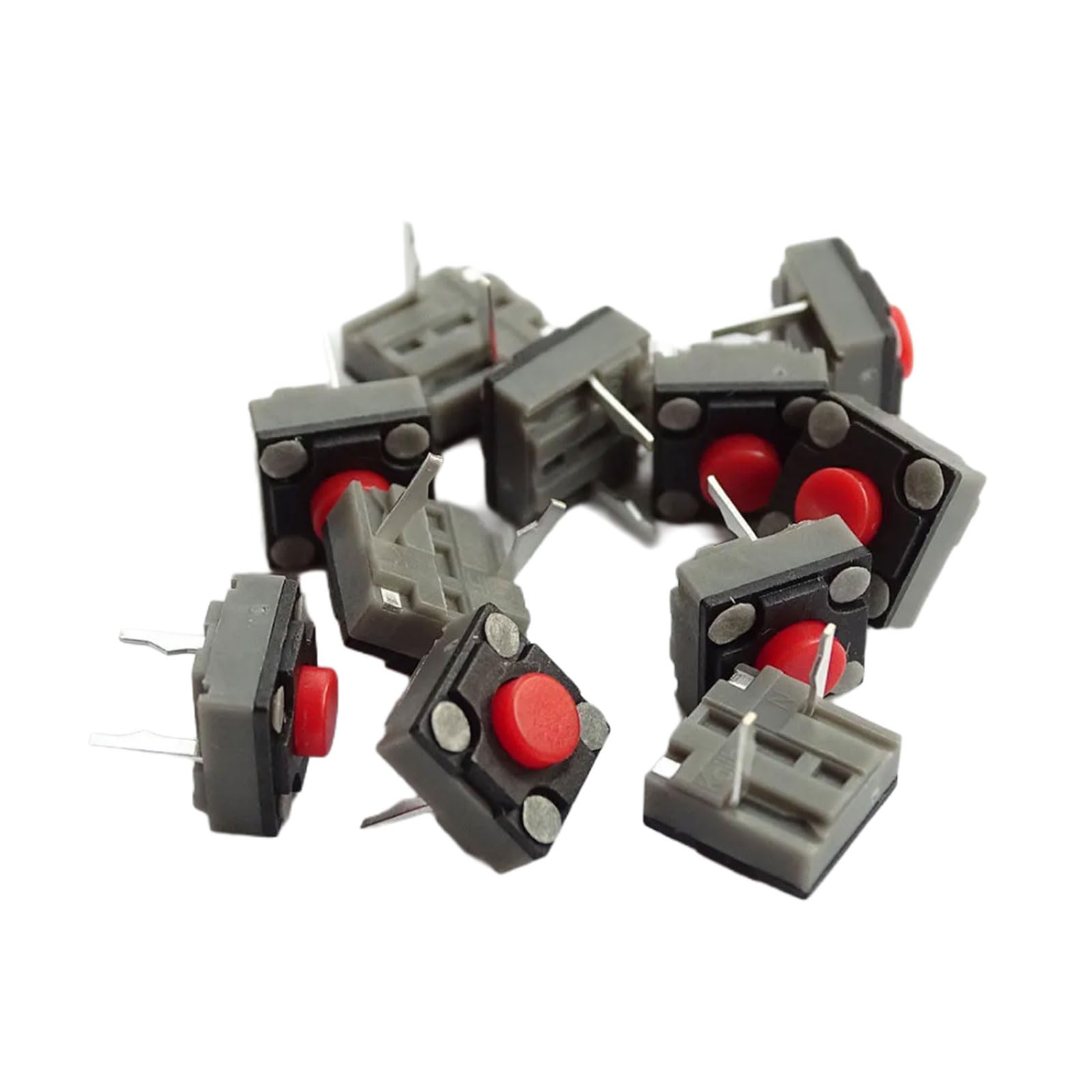 HGENAHGTF 10PCS Mute Button Clicking Microswitches for Gaming Microswitch 6x6x4.3mm for Quiet Operating Mute Clicking Switches