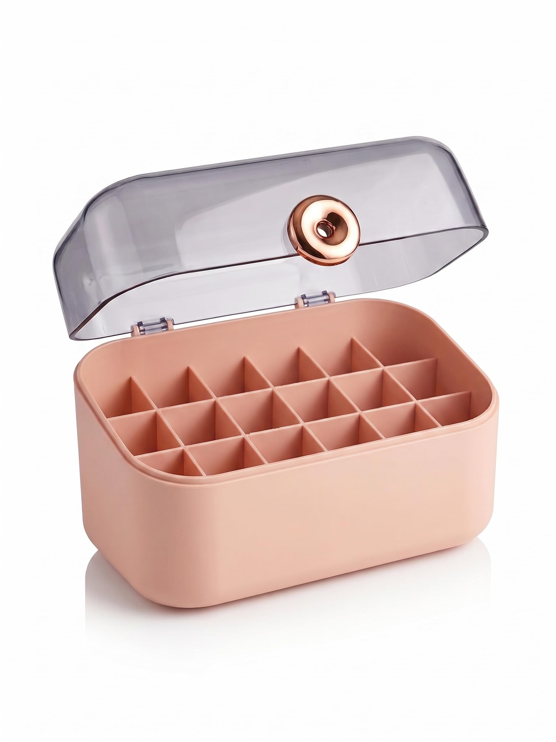 METROWAVE Lipstick Organizer Box, 24 Grid Lipstick Box | Dust Proof Acrylic Display Lid | Suitable for Dressing Table, Wardrobe & Bathroom | Dimensions 7x5.5x5.1 Inch (Free Moving Lid, No Locking)-image-34