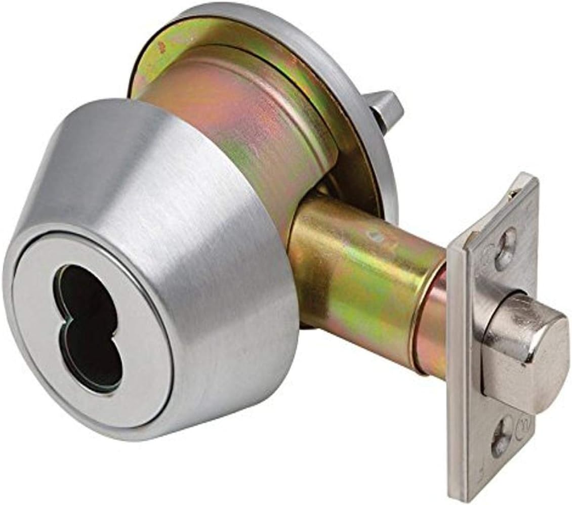 DB2000-SCT-605-SFIC Single Cylinder, Grade 2, Less SFIC, Deadbolt, Bright Brass