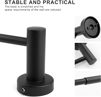 Porte-Serviettes Extensible En Acier Inoxydable 40-70 Cm - Fixation Murale, Idéal Salle De Bain Et Cuisine