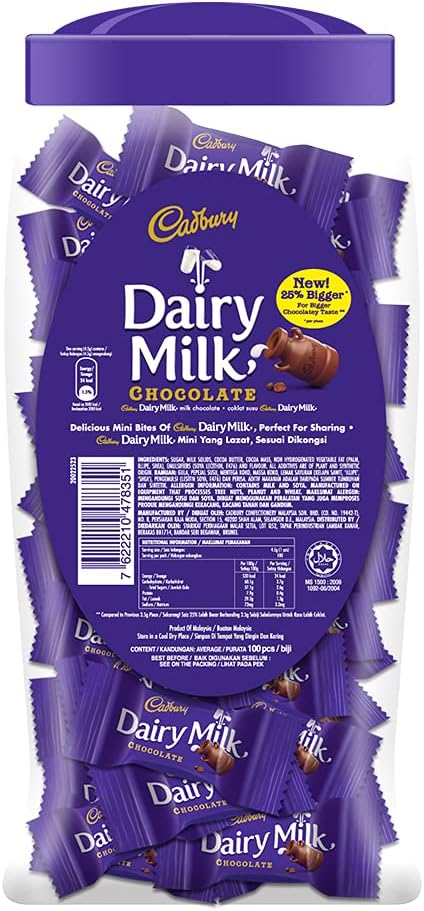 Dairy Milk Chocolates Jar 100 Pcs, 450 gram
