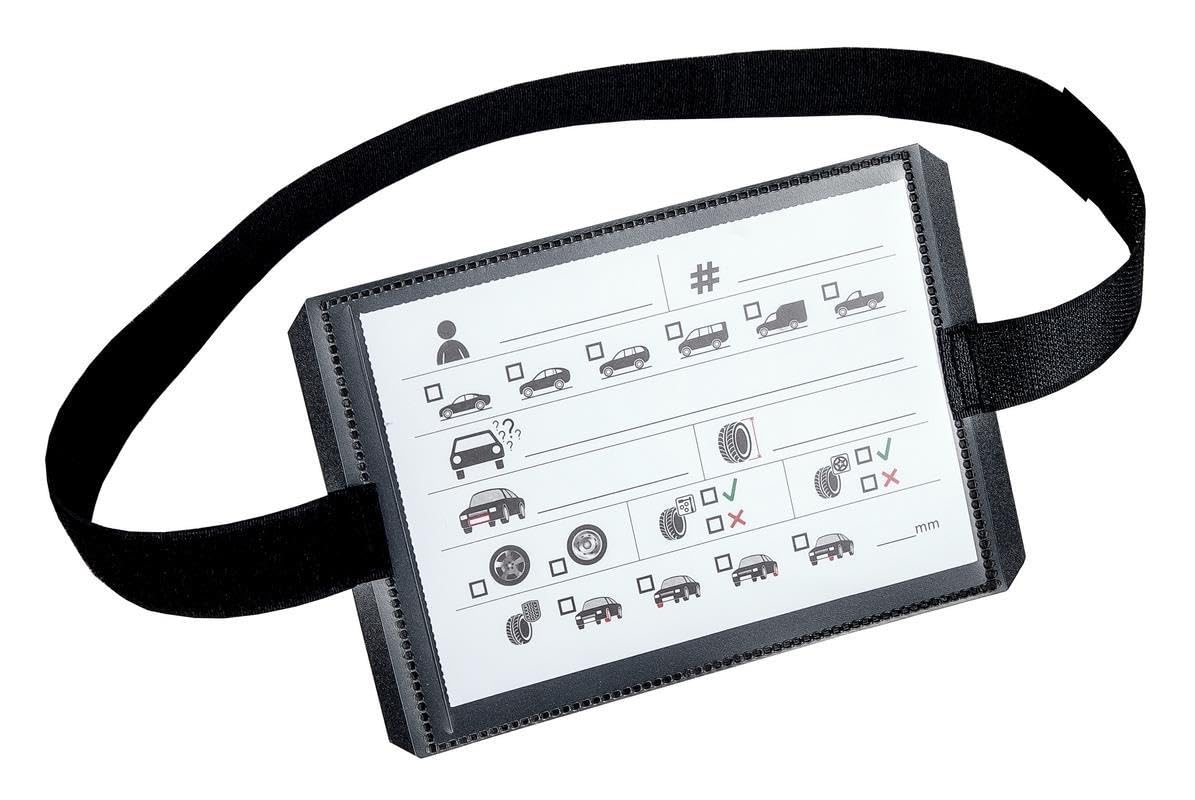 Rad-/Reifenanhänger, inkl Klettband und Etiketten, DIN A6 quer, perforiert, Schwarz, Länge 80 cm, Verpackungseinheit: 1 P/100