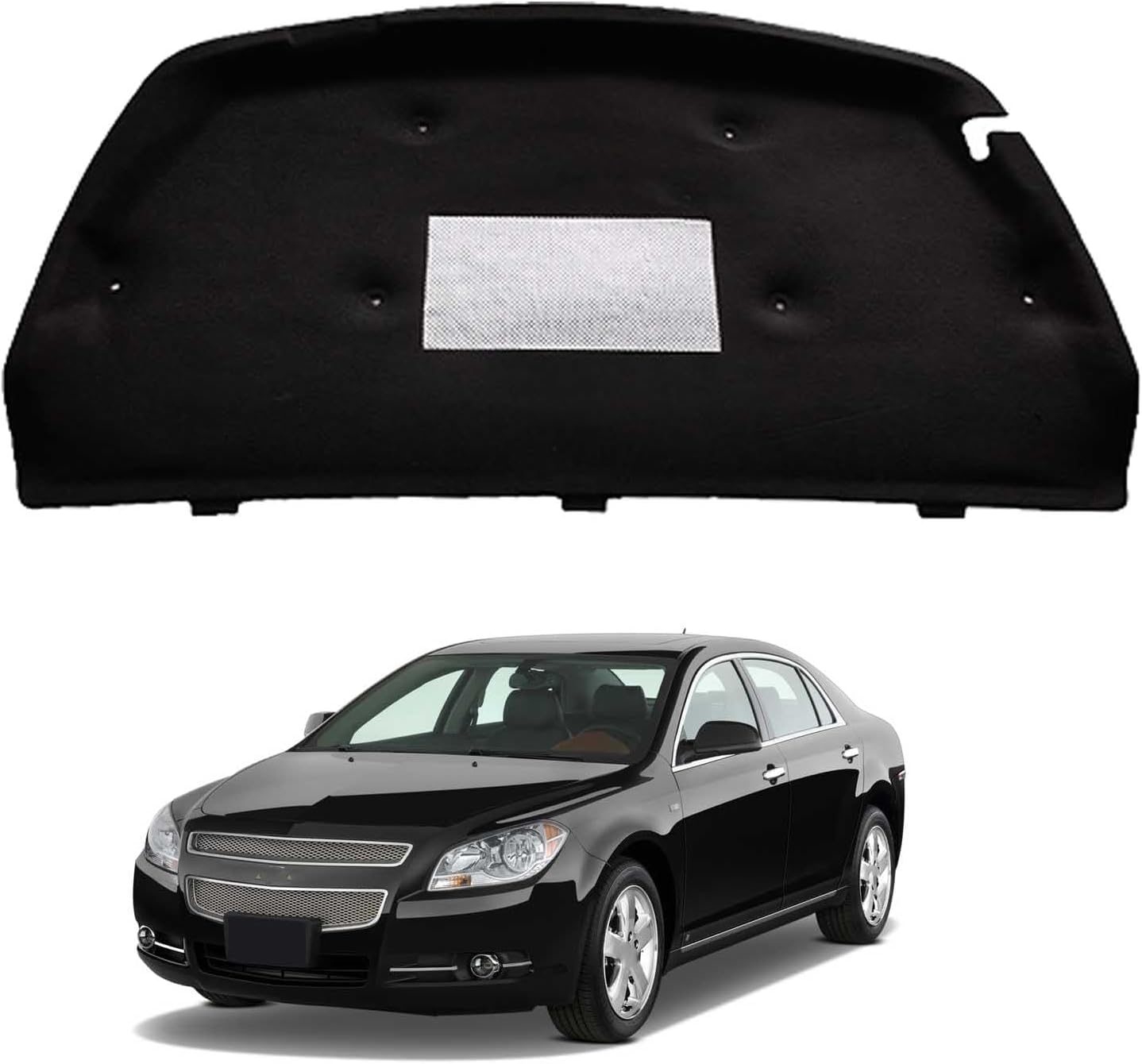 Liufangfc Normal Bonnet Insulation Mat 10Mm For Malibu 2012-2015, – Fireproof Engine Sound Deadening & Heat Shield Acoustic Liner With Clips