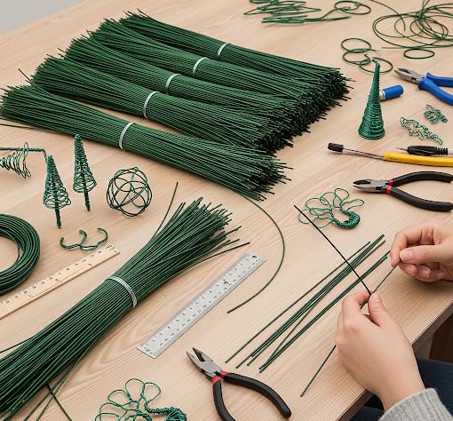 Miniatura 2 de Alambre floral de 18 pulgadas (calibre 16) - 220 piezas compra a granel - caja de cantidad al por mayor. Alambre de tallo de floristería para bodas,