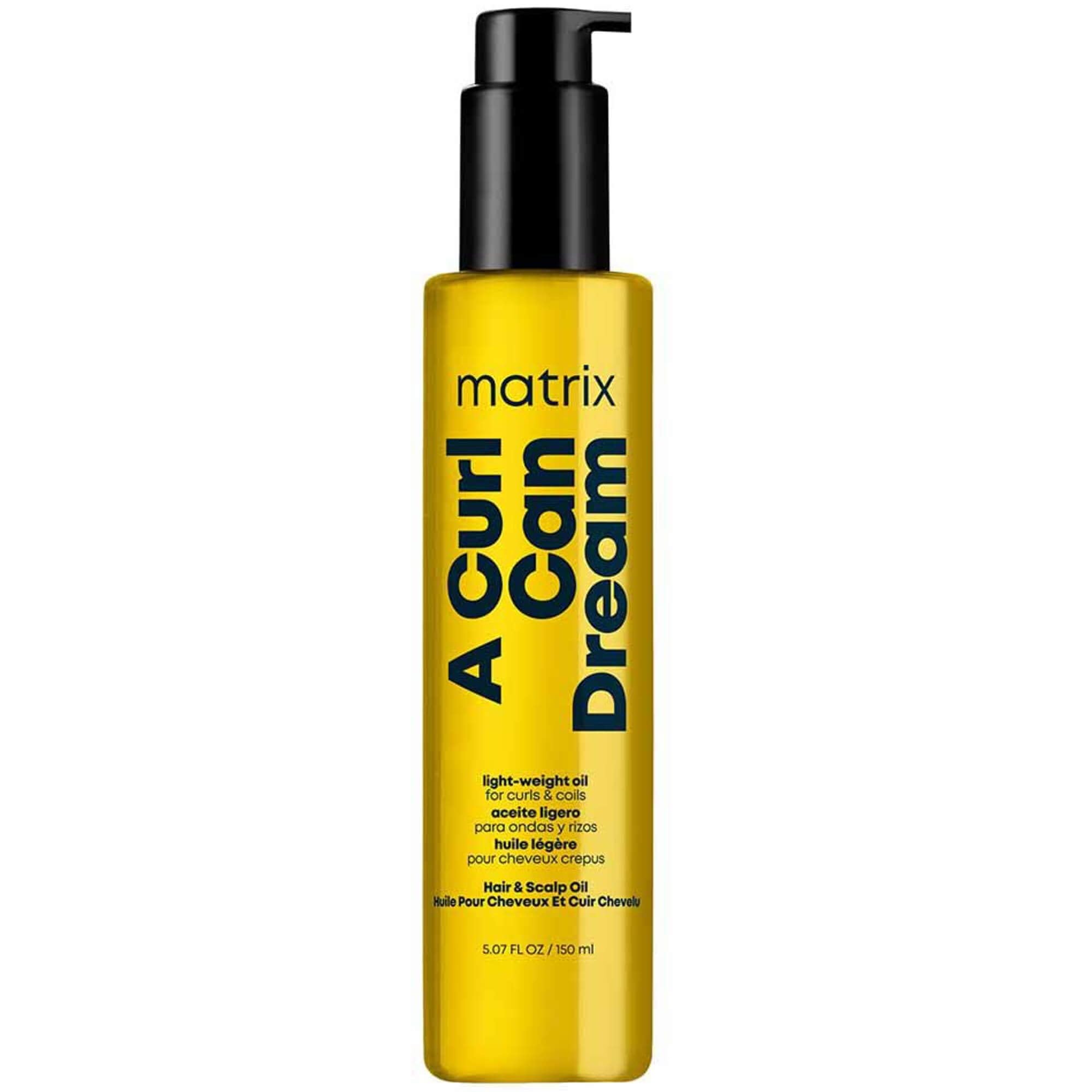 Matrix Haaröl für lockiges und gewelltes Haar, definierte Form, für ein entwirrtes und strahlendes Haar, angereichert mit Vitamin E und Sonnenblumenöl, leichte Textur, A Curl Can Dream, 150 ml