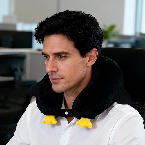 Miniatura 6 de Warm Water Bag,U-Shape Neck Cold Pad Animal Design - Hot Water Pouch with Plush Cover - for Winter Menstrual Shoulder Recovery Muscle Women Kids