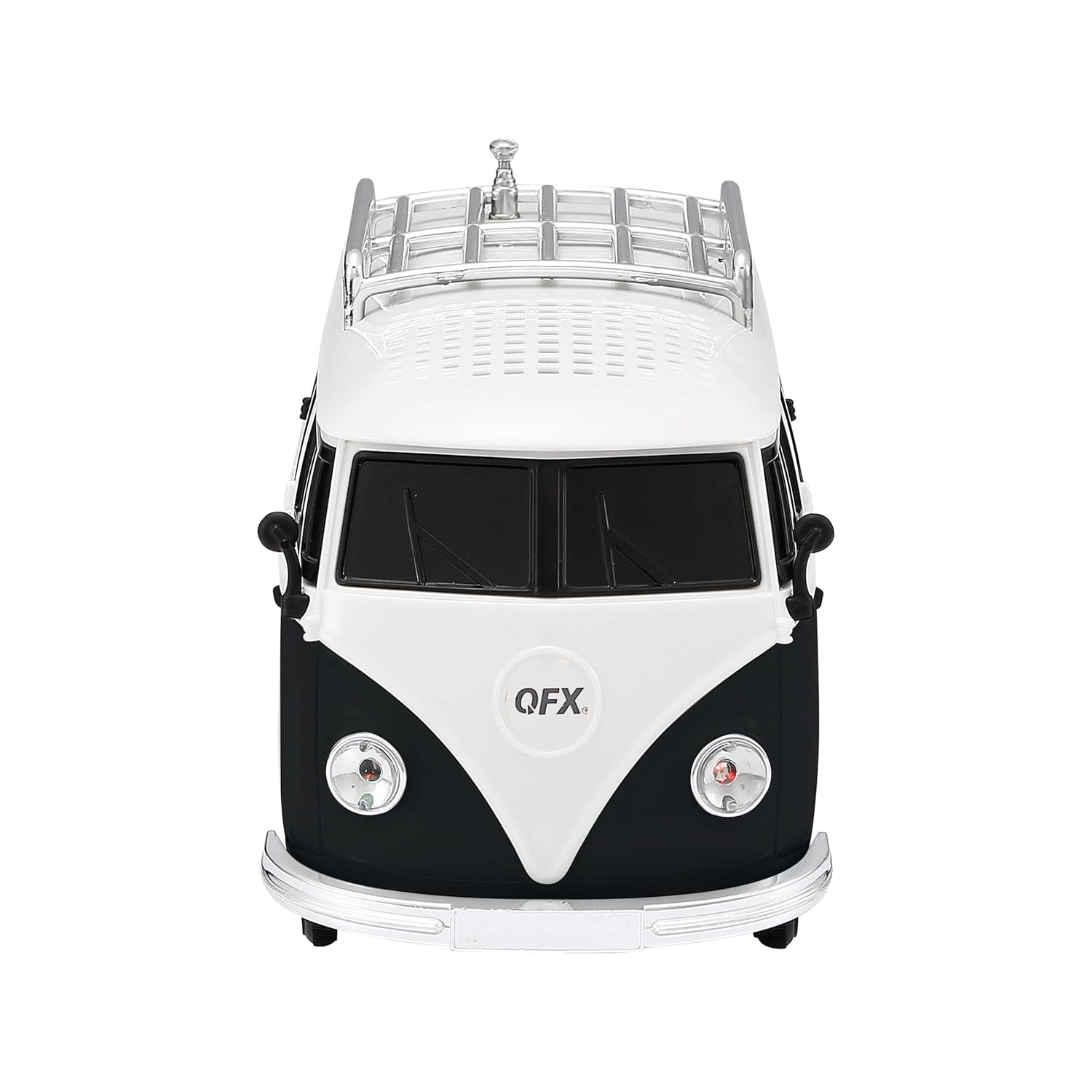 QFX Bluetooth 1961 Retro Mini Bus Speaker 2-Inch Speaker Hands-Free Link Built-in Microphone FM Radio and LED Party