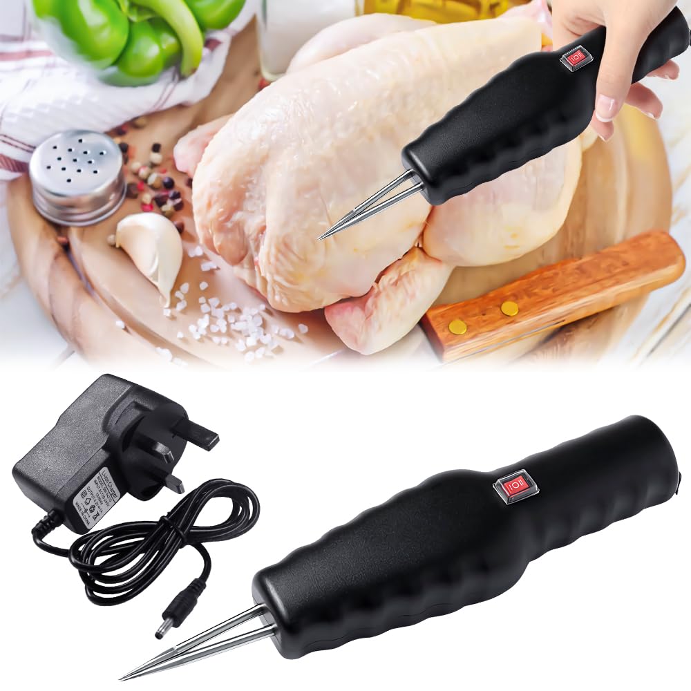 Electric Quick Chicken Plucker, Handheld Chicken Plucker, Electric Poultry Plucker, Portable Chicken Defeathering Machine for Chicken Duck Goose Bird Turkey Poultry（Black）