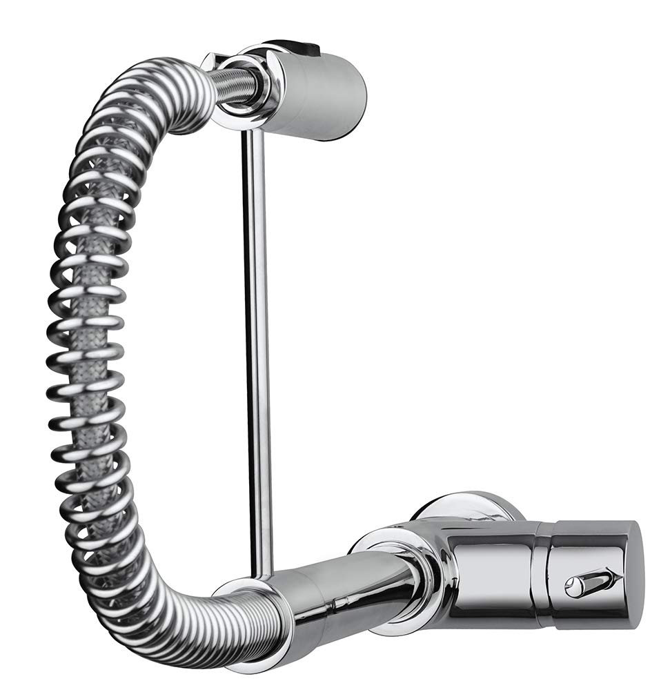 Paini – Rubinetto Miscelatore Monocomando Cucina, Lavello, Cromato, Leva laterale orientabile, con Attacco Doccia Automatico, Design moderno, interamente prodotto e lavorato in Italia