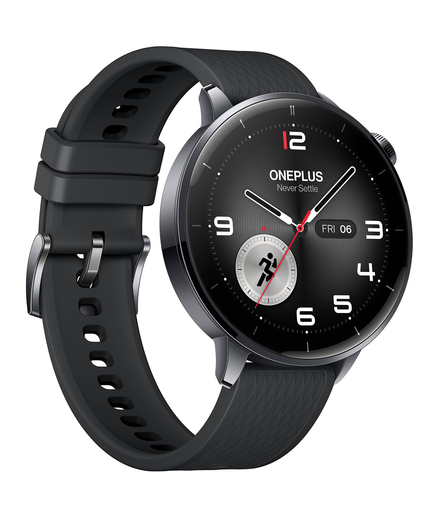 OnePlus Orologio 3 Smartwatch, cassa in acciaio inossidabile da 43 mm, batteria fino a 60 ore, oltre 100 modalità sportive, IP68 e 5 ATM, orologio fitness con controllo sanitario - acciaio nero