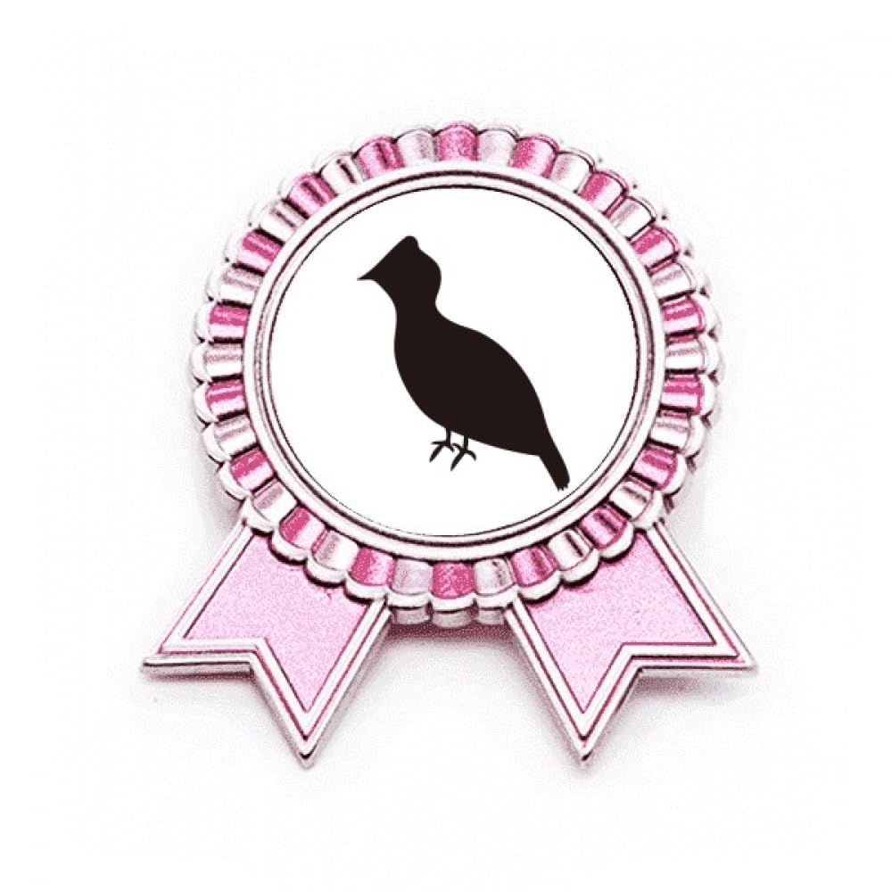 Broche tétras noir en métal rose M idée cadeau originale nature
