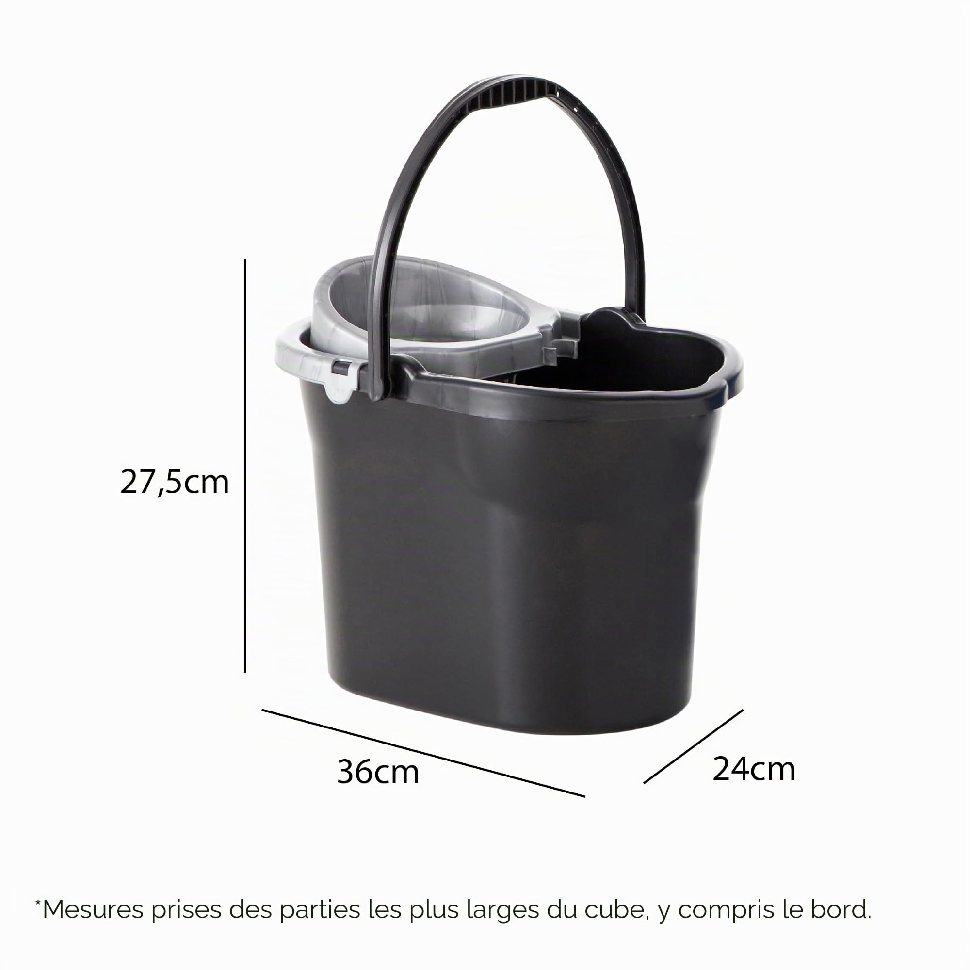 Maya Professional Tools 09000 Seau avec égouttoir, 10 l