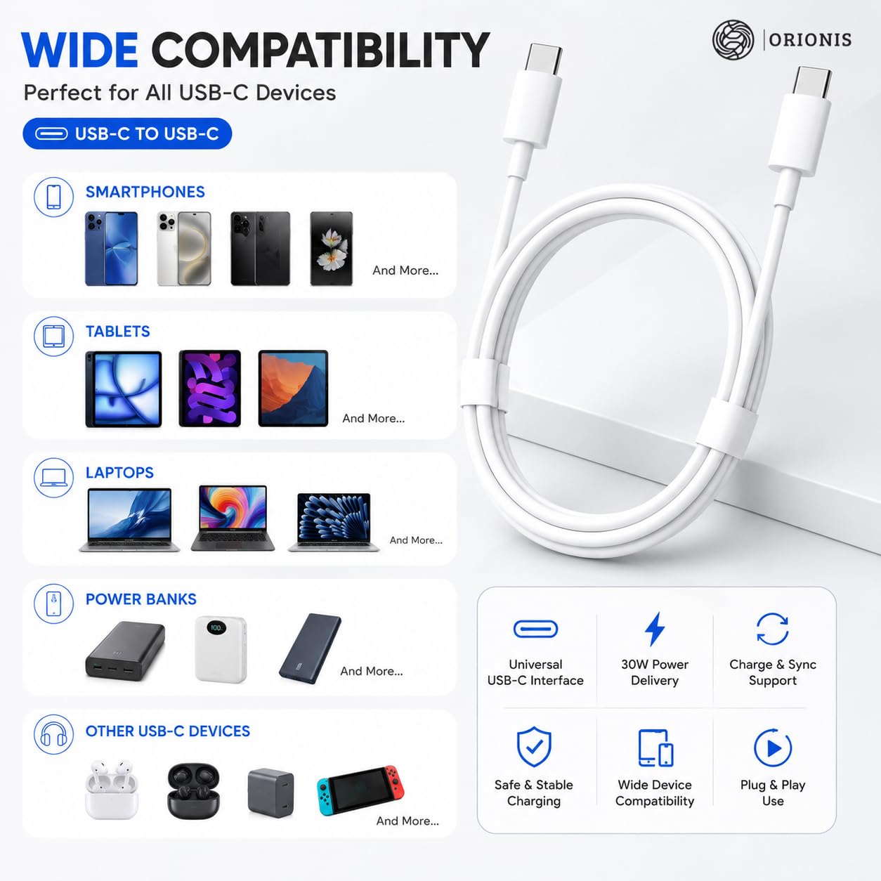 30W USB C to USB C Fast Charging Cable 30W PD, Type C Charger Cable, Compatible with Pixel 8 Pro, Pixel 8, Pixel 7 Pro, Pixel 7, Pixel 7A, Pixel 6 Pro, Pixel 6, Pixel 6A, Pixel 5 — Amazon image 6