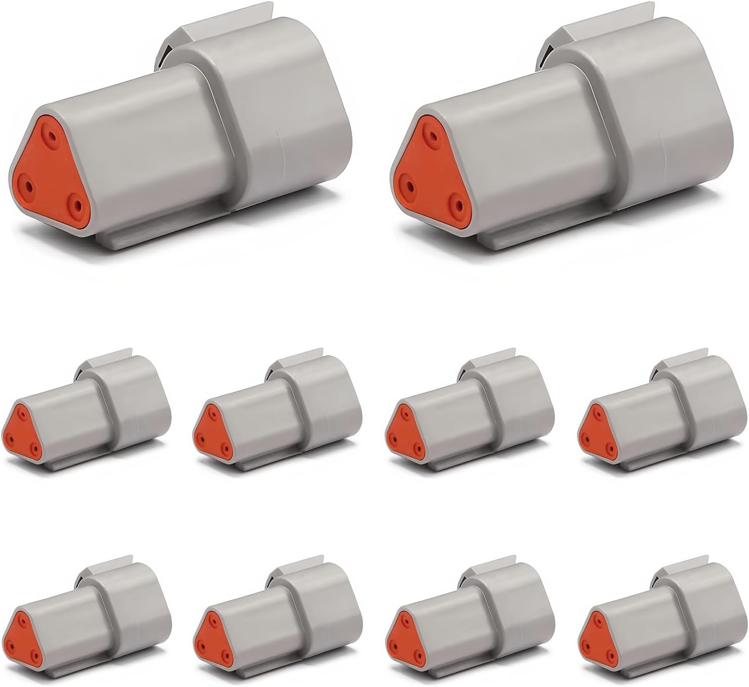 10Sets DT Connector 2/3/4/6/8/12 Pin Waterproof Automotive Wire Connector Male and Female Plug and Socket (Male And Female,8P x 10Sets)