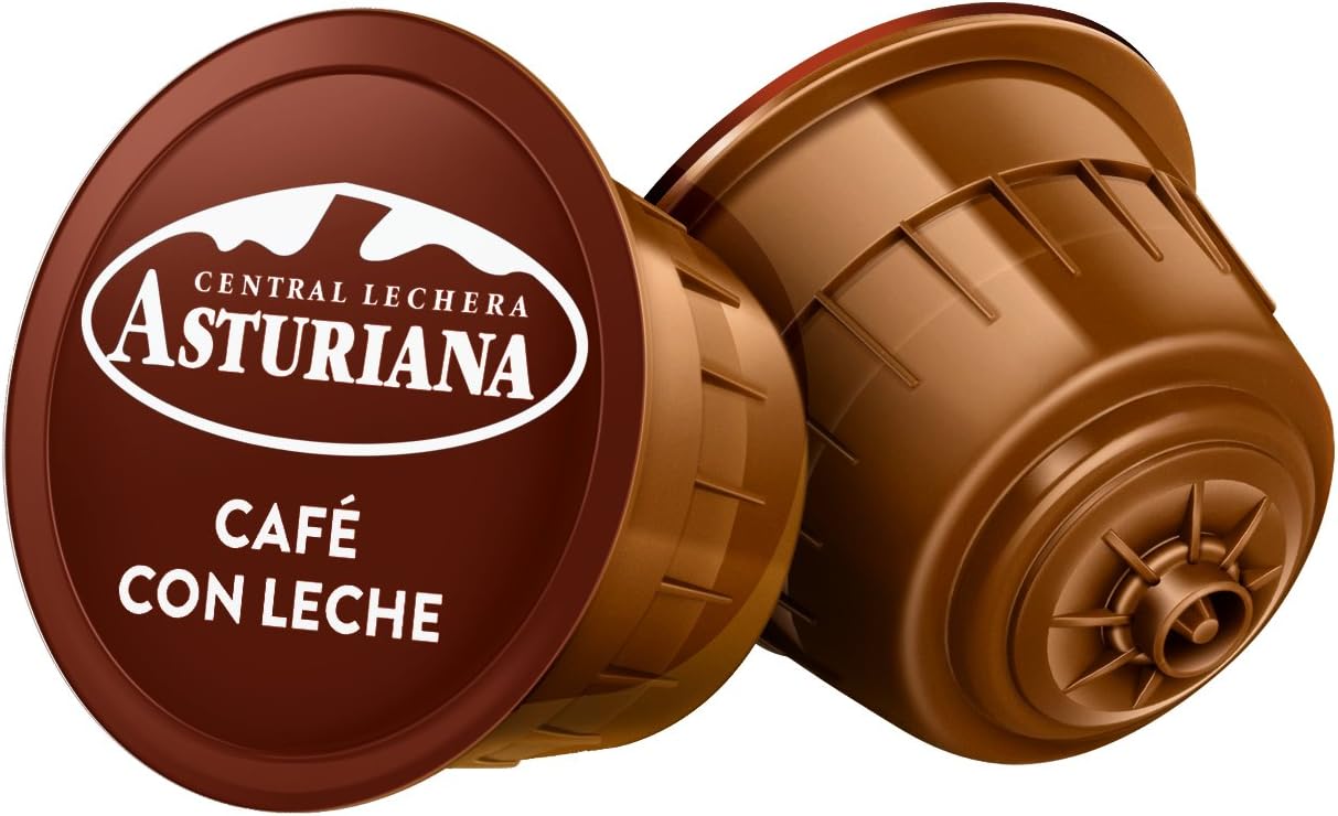 Central Lechera Asturiana Cápsulas de Café con Leche, 4 x 16 cápsulas :  Amazon.es: Alimentación y bebidas