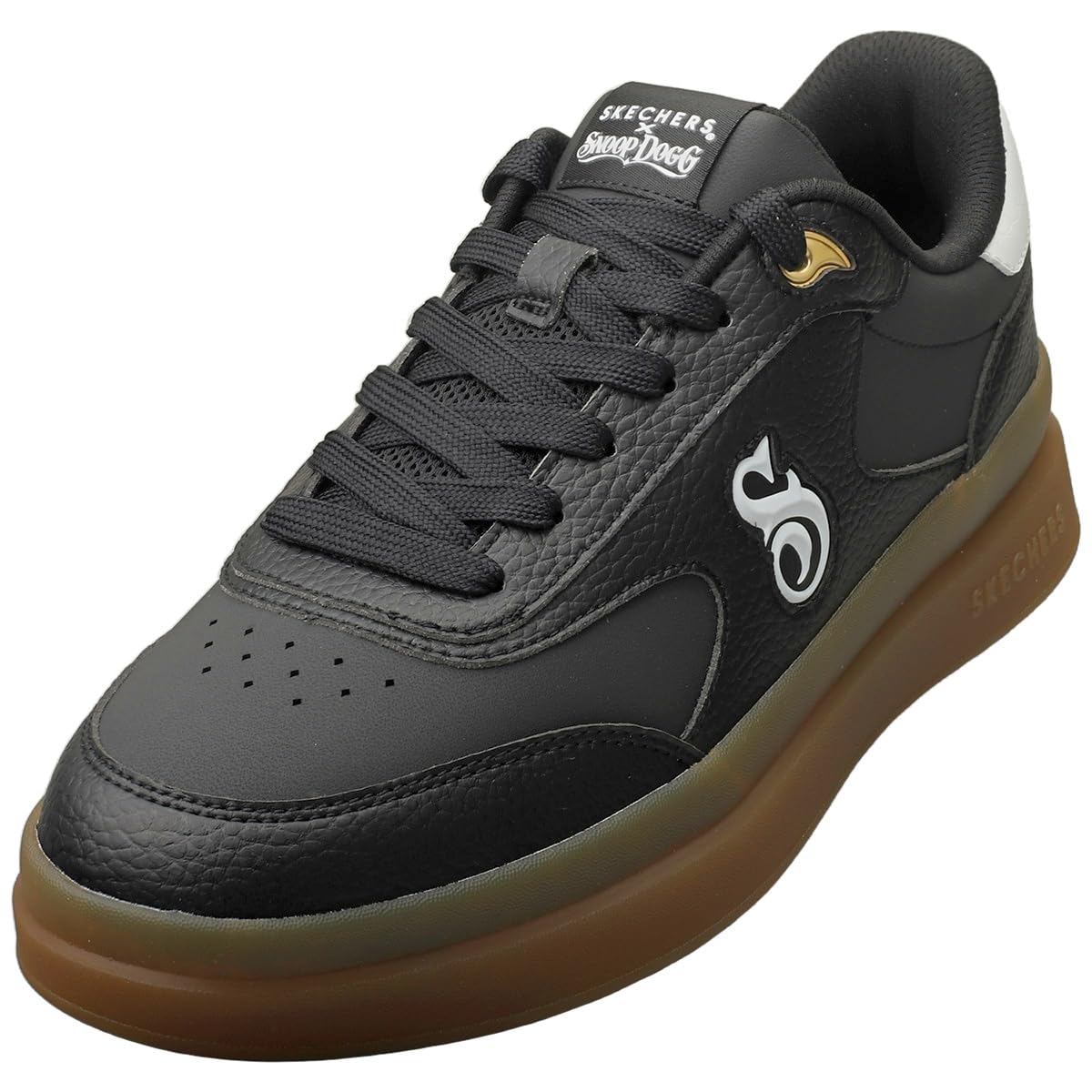 Skechers Men's Duraleather Lace Up Snoop Cupsole Sneaker