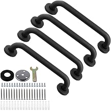 4 PCS Grab Rails for Bathroom, 12 Inch Grab Handles for Elderly, Non-Slip Hand Rails for Outdoor Steps, Stainless Steel Shower Hand Rail for Disabed People, Indoor and Outdoor