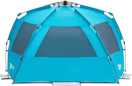 Vista 2 de Easthills Outdoors Instant Shader Deluxe XL Easy Up - Carpa para 4 personas con protección solar UPF 50+ doble revestimiento plateado con cremallera