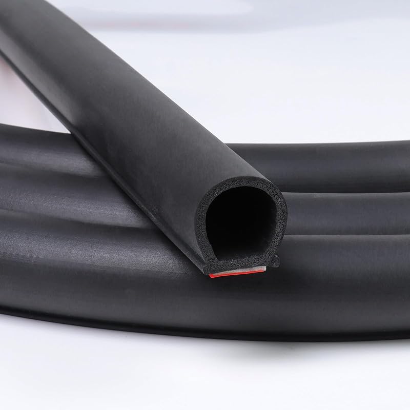 Fita de vedação automotiva em formato D GoldWheel 19 x 19 mm com adesivo – rolo de 2,44 m