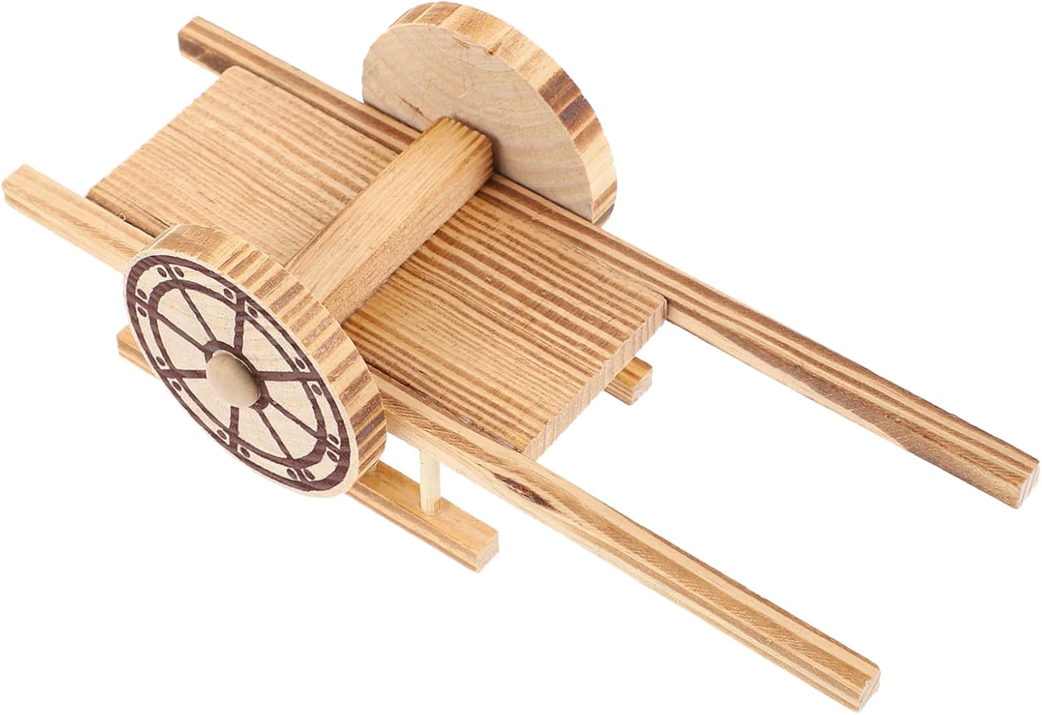 NUOBESTY Wooden Ancient Flat Car Ornament for Home Decor Lifelike Vintage Craft for Desktop Creative Wooden Decoration for Living Room