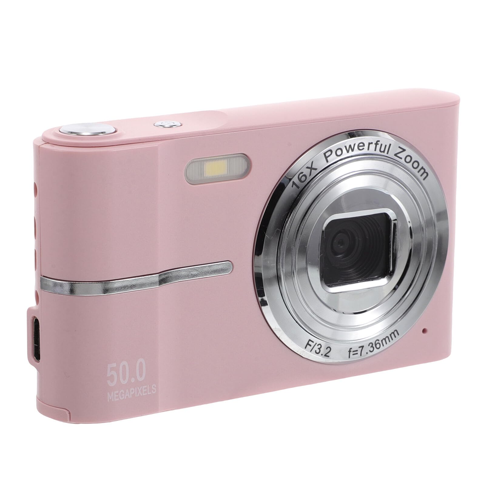 Compact Digital Camera Mini Point-and-Shoot for Teens and Adults, Lightweight Travel Camera with 16x Zoom, Rose Pink Portable Vlogging and Everyday Photography Device-image-7