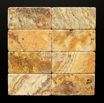 بلاط الترافرتين المتدهور 3X6