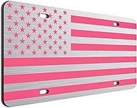 Vista 77 de JASS GRAPHIX Placa de matrícula personalizada con la bandera estadounidense de línea amarilla, homenaje personalizado a despachadores y operadores