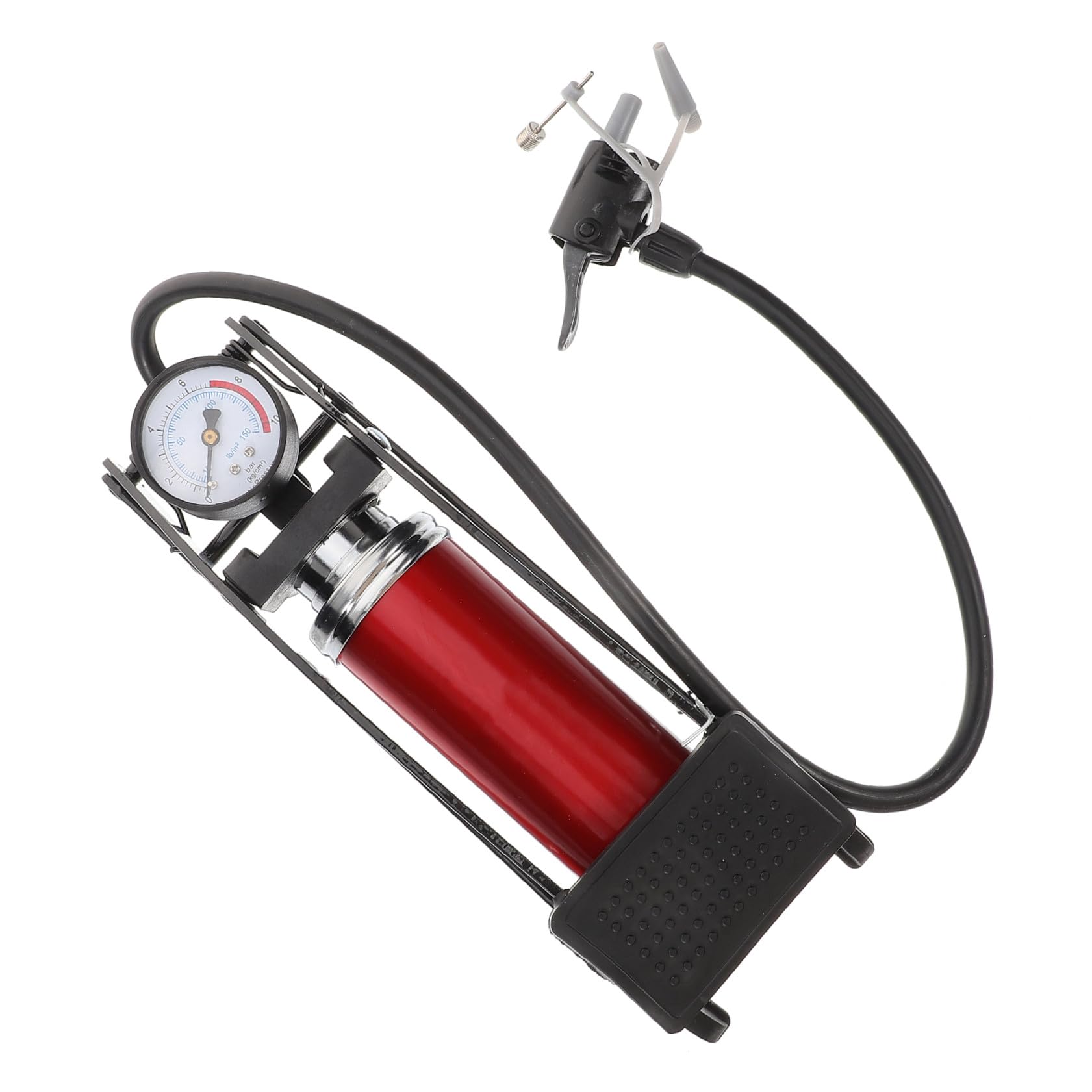 POPETPOP Fahrradpumpe Fußbetätigte Reifenpumpe Haushaltsfahrradpumpe Tragbare Fahrradpumpe Vertikale Aufblasvorrichtung Hochdruck-reifenpumpe Luftpumpe Für Fahrräder Fahrradaufblaszubehör