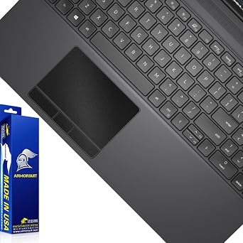 ArmorSuit MilitaryShield Matte Black Metallic Skin Vinyl Wrap for Dell Precision 7550/7560 [2020-2021] 15 Inch - TouchPad