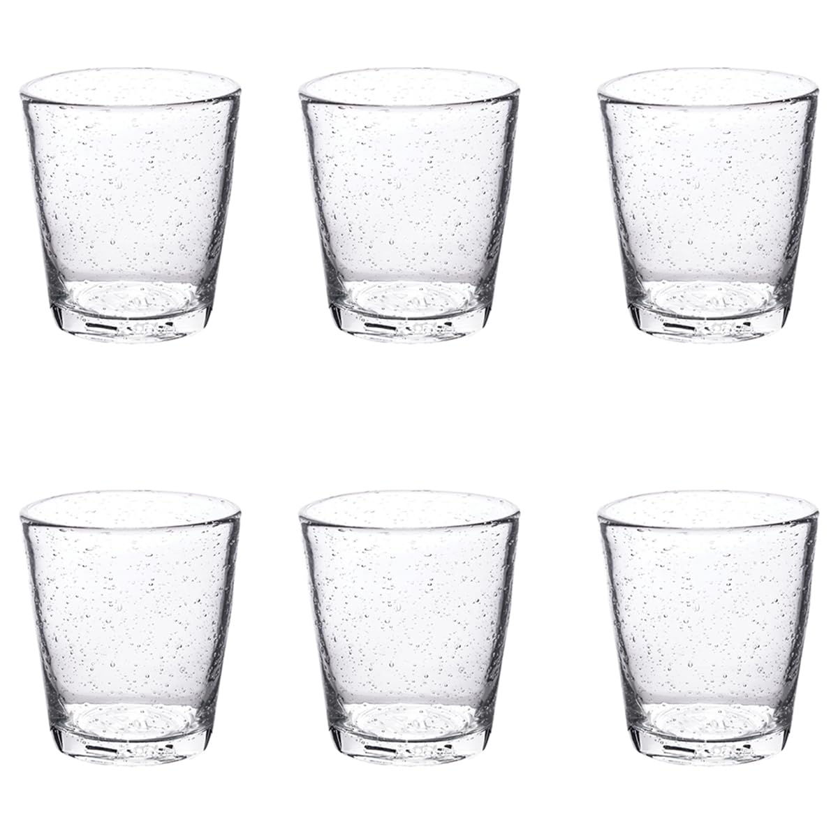 Villa d”Este Home Tivoli Set 6 Pezzi Cancun Bicchiere Acqua, Vetro soffiato, Bianco, 9 cm, 6 unità