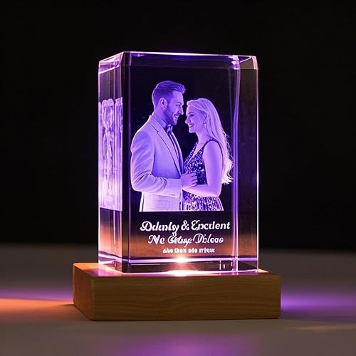 Miniatura 5 de LOJWRY Imagen 3D en cristal, foto de cristal 3D, regalos perfectos para mujeres, hombres, día del padre, día de la madre, Navidad, cumpleaños,