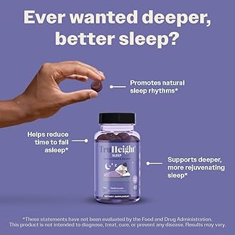 TruHeight Sleep Gummies - Kids & Teen Natural Sleep Aid for Tall & Growing Bodies - Pediatric Recommended Growth - Melatonin Gummy, Ashwagandha, L-Theanine, Lemon Balm - Mixed Berry, Taller Ages 4+