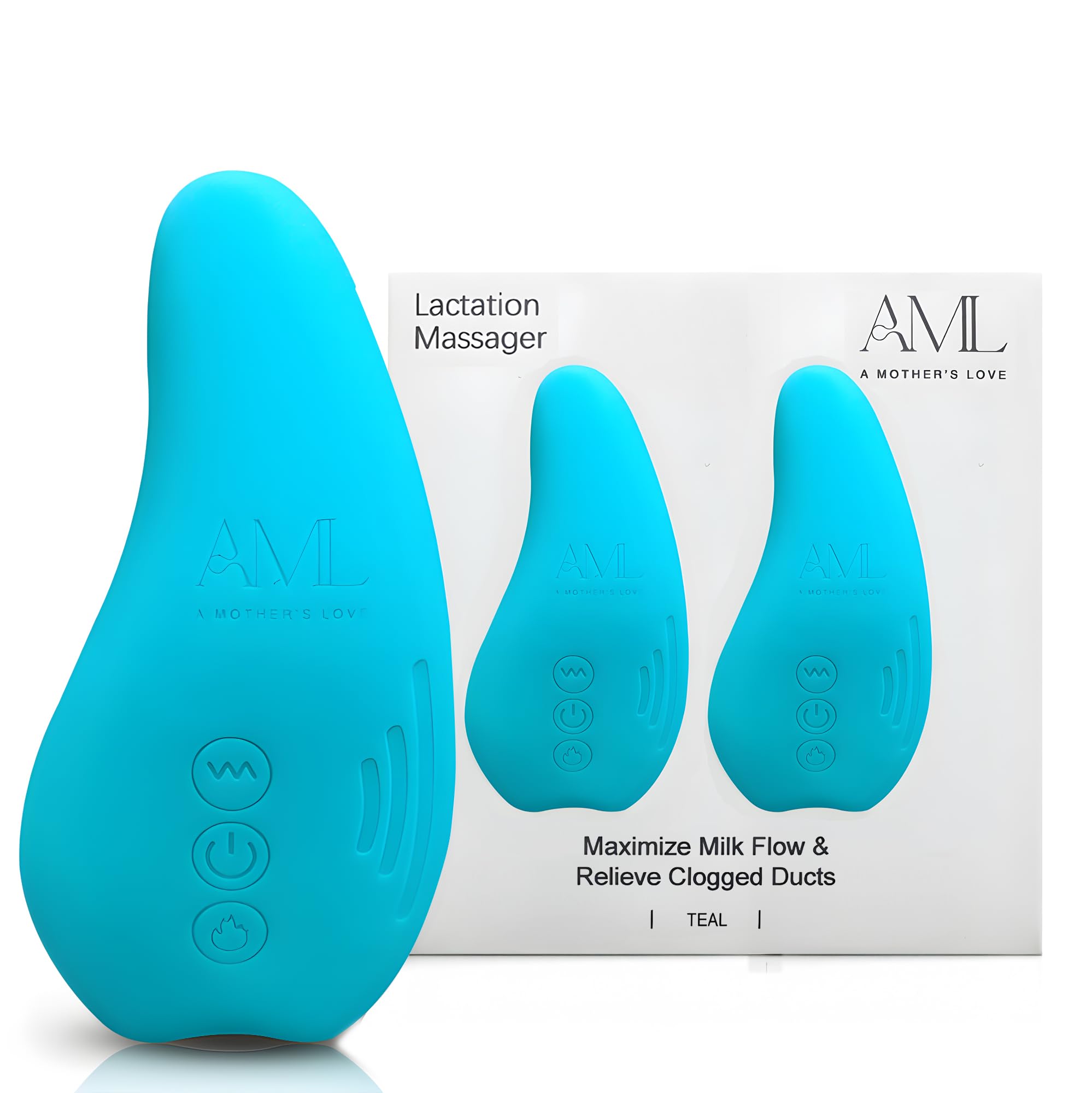 A Mother's Love AML Laktationsmassagegerät zur Verbesserung des Milchflusses, lindert verstopfte Kanäle, Verstopfungsentlastung (Blaugrün, 2er-Pack)