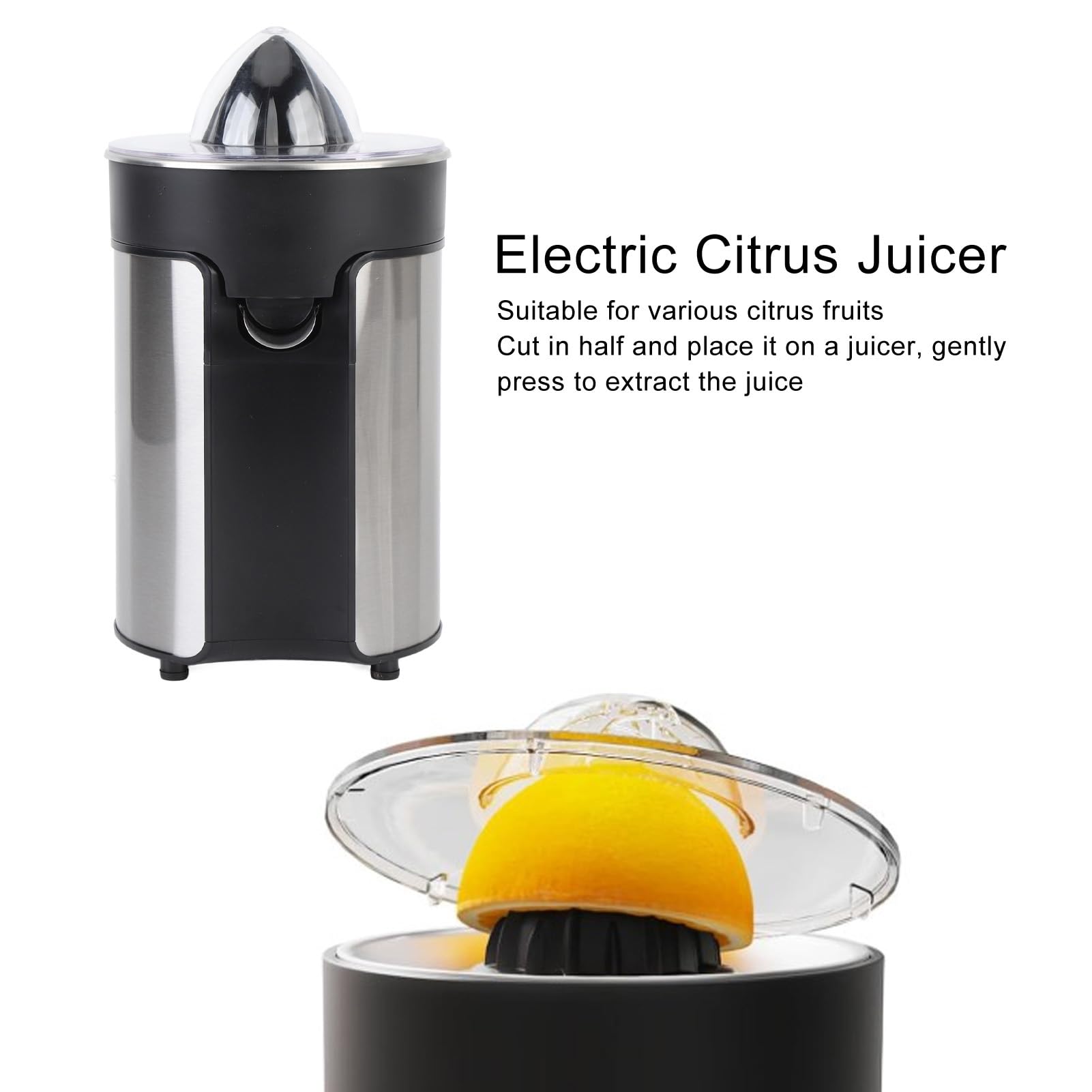 Exprimidor de Cítricos Recargables Eléctricos, 100W de Potencia de 300 Ml de Capacidad Automática de Naranja Limón Exprimidor Compacto Portátil Compacto Cítrico Eléctrico
