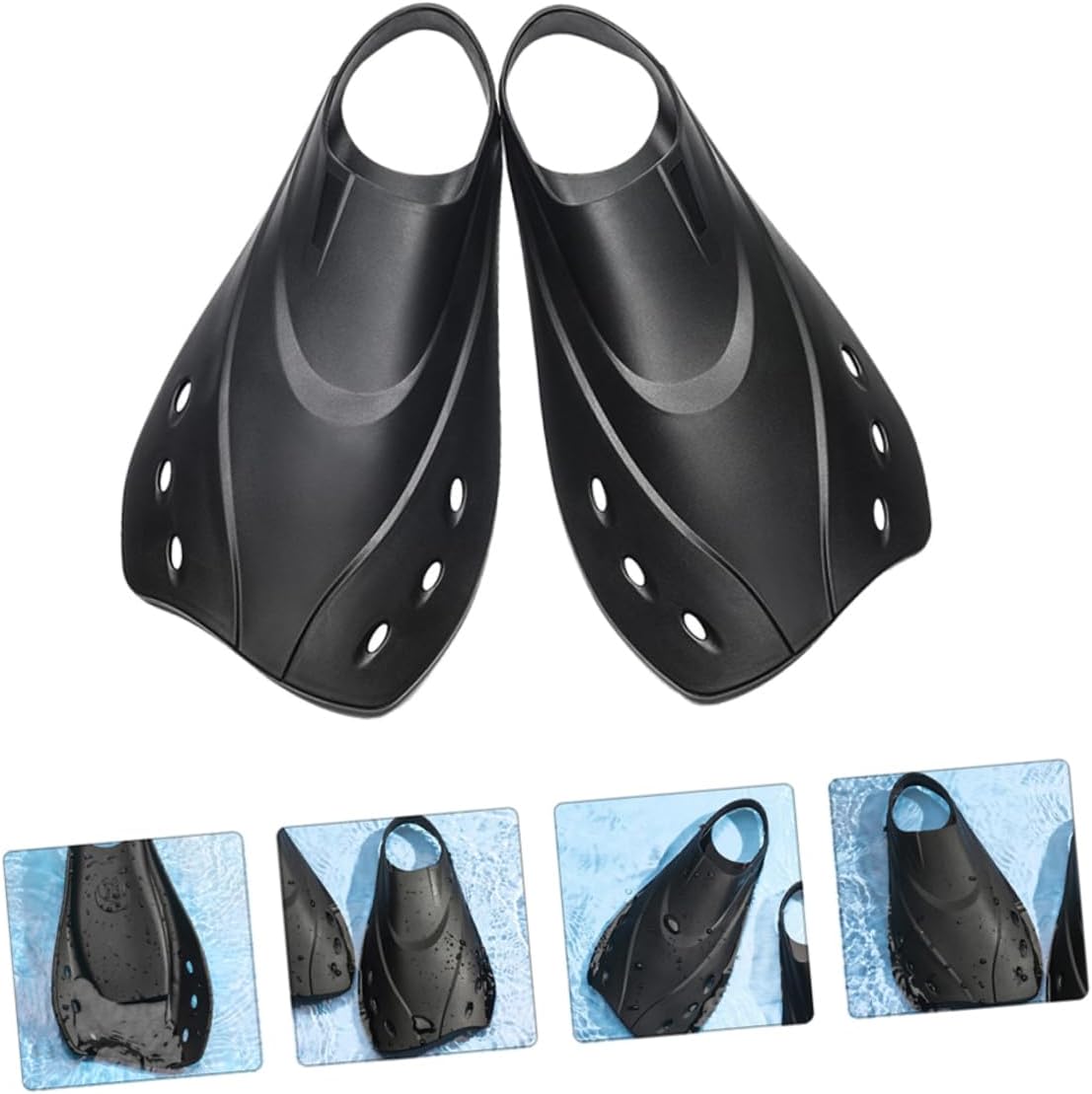 SUPVOX Adjustable Adult Swimming Training Flippers Lightweight Trp Material Compact Diving Fins for Snorkeling Swimming Workouts and Recreation