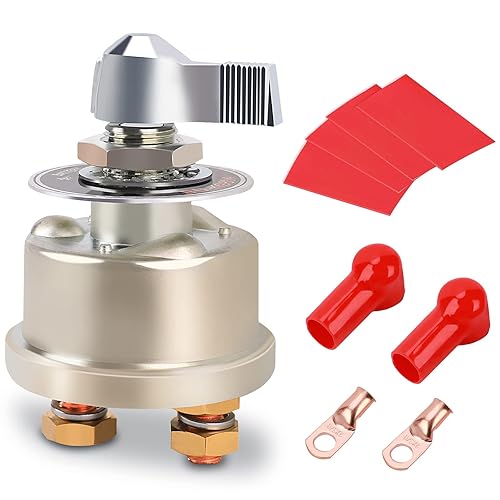 Interruptor de desconexión de batería maestra de alta corriente de 300 A, aislador de corte de energía de 12-48 V con placa frontal para vehículo,